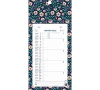 Exacompta - 33218E - Monthly calendar with detachable sheets 13 x 23 cm - On a printed plate support Mini Labo 16 x 33 cm - January to December 2026 - Random visual