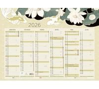 Exacompta 34105E Japan Calendar 55 x 40.5 cm Semi-annual 2026 - Multi-Coloured