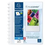 Exacompta 4 display books with rings 30 pockets removable A4 white
