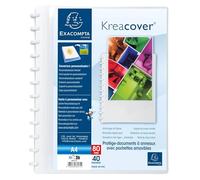 Exacompta 4 display books with rings with 40 pockets A4 white