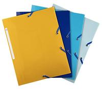 Exacompta 4 elastic folders Bee Blue 3 flaps assorted