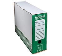 Exacompta Filing Box 261003H A4 Cardboard 35 (W) x 10 (D) x 25 (H) cm Green Pack of 50