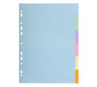 Exacompta 50 dividers recycled pastel card 6 blank tabs A4