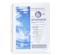 Exacompta - Ref 5507E - PP Expanding Punched Pockets - Suitable for Holding A4 Documents, 25mm Gusset & Flap, Made From 200 Micron Polypropylene - Transparent (Pack of 10)