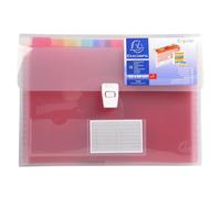 Exacompta - Ref 55298E - Crystal Multipart Expanding Case - 330 x 250mm in Size, Ideal for A4 Size Documents, 13 Tabbed Sections, Holds up to 400 Sheet