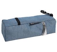 Exacompta 6 Pencil Pot Pouches Bee Blue Polyester Honeycomb Pattern