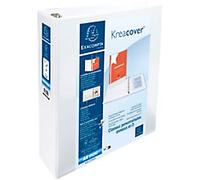 Exacompta 60 mm Presentation Ring Binder PP on board A4+ 4 Rings White 51945E