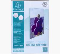Exacompta Wall Sign Holder A4 Portrait Office Clear Acrylic 84858HD
