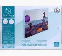 Exacompta Wall Sign Holder A4 Landscape Office Clear Acrylic 84858QD