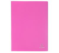 Exacompta 88827E Pack of 8 Opaque Display Folders Made of Opaque Plastic for DIN A4 with 80 Crystal Sleeves Perfect for School and Office Document Wallet 1 Piece Pink