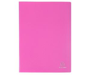 Exacompta 88827E Pack of 8 Opaque Display Folders Made of Opaque Plastic for DIN A4 with 80 Crystal Sleeves Perfect for School and Office Document Wallet 1 Piece Pink