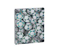 Exacompta 999183E Notebook 17 x 22 cm Sports Football Cover with Spiral and Detachable Weekly Tabs