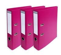 Exacompta A4 Prem'Touch PVC Lever Arch File - 2 Rings, 320 x 290mm, 70mm Spine, 75mm Rings, FSC-Certified (3, Raspberry)