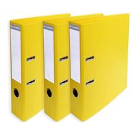 Exacompta A4 Prem'Touch PVC Lever Arch File - 2 Rings, 320 x 290mm, 70mm Spine, 75mm Rings, FSC-Certified (3, Yellow)