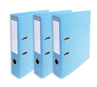 Exacompta A4 Prem'Touch PVC Lever Arch File - 2 Rings, 320 x 290mm, 70mm Spine, 75mm Rings, FSC-Certified (3, Light Blue)