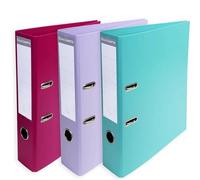 Exacompta A4 Prem'Touch PVC Lever Arch File - 2 Rings, 320 x 290mm, 70mm Spine, 75mm Rings, FSC-Certified (3, Lilac, Light Green, Fuchsia)