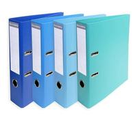 Exacompta A4 Prem'Touch PVC Lever Arch File - 2 Rings, 320 x 290mm, 70mm Spine, 75mm Rings, FSC-Certified (4, Blue Green Tones)