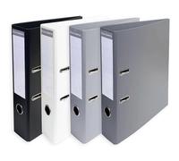 Exacompta A4 Prem'Touch PVC Lever Arch File - 2 Rings, 320 x 290mm, 70mm Spine, 75mm Rings, FSC-Certified (4, Mono Tones)