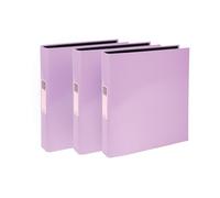 Exacompta A4 Ring Binder, 30mm Spine, 2 Ring, Document Folder, Pack of 3 in Pastel Purple, Stationery Folders for Filing Paperwork and Document Organisation - 226/0030Z