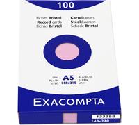 EXACOMPTA A5 Blank Card 205gsm Pink (Pack of 100) You will receive 1 pack of 100