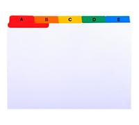 Exacompta Alphabetical Index Cards 13997E 117x148mm A6 25 Parts (A-Z) Pack of 10