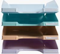 Exacompta Letter Trays Aquarel Pack 4
