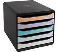 Exacompta Aquarel BIG-BOX PLUS, Black/Glossy Pastel, Pack of 1, Black