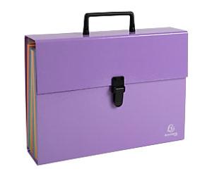 Exacompta Aquarel Expanding File Case Card Mauve 56765E Pack of 4