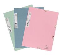 Exacompta AutentiK 3 Flap Folder A4 Assorted Board 400 gsm Pack of 6
