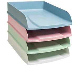 Exacompta AutentiK Letter Tray Stackable A4+ Assorted Pack of 4