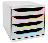 Exacompta Black office Drawer Unit Plastic White Harlequin 27.8 x 34.7 x 26.7 cm
