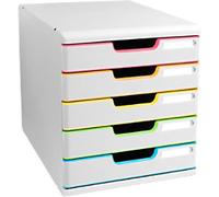 Exacompta Black office Drawer Unit Plastic White Harlequin 28.8 x 35 x 32 cm