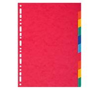 Exacompta Blank Dividers A4+ Assorted 10 Part 220 gsm Cardboard 18 Holes 2110E