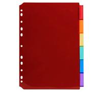 Exacompta Blank Dividers A4 Assorted 6 Part PP (Polypropylene) 11 Holes 3906E