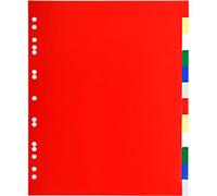 Exacompta Blank Dividers A4+ Assorted Tab 12 Part PP (Polypropylene) 11 Holes 93H Pack of 50