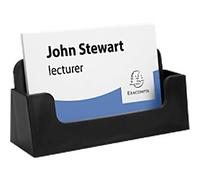 Exacompta Business Card Holder Black 10.2 x 3.4 x 4.7 cm Pack of 16