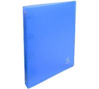 Exacompta Chromaline 30 mm Ring Binder PP (Polypropylene) A4 4 Rings Blue 51266E Pack of 10