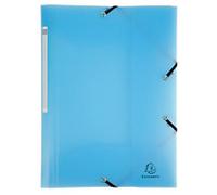 Exacompta Chromaline Pastel 3 Flap Folder 55172E PP (Polypropylene) Rubber Band 24 (W) x 0.2 (D) x 32 (H) cm Pastel blue Pack of 25