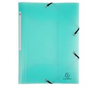 Exacompta Chromaline Pastel 3 Flap Folder 55173E PP (Polypropylene) Rubber Band 24 (W) x 0.2 (D) x 32 (H) cm Pastel green Pack of 25