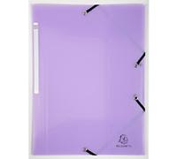 Exacompta Chromaline Pastel 3 Flap Folder 55175E PP (Polypropylene) Rubber Band 24 (W) x 0.2 (D) x 32 (H) cm Mauve Pack of 25