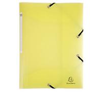 Exacompta Chromaline Pastel 3 Flap Folder 55179E PP (Polypropylene) Rubber Band 24 (W) x 0.2 (D) x 32 (H) cm Yellow Pack of 25