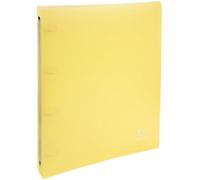 Exacompta Chromaline Pastel 30 mm Ring Binder PP (Polypropylene) A4+ 4 Rings Yellow 51979E 1Pack of 5