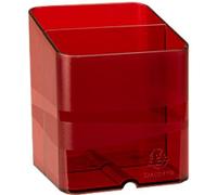 Exacompta Chromaline Pen Box Plastic Red Carmin 7.4 x 7.4 x 9.3 cm