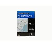 Exacompta Clairefontaine 'Technik Art' Graph Pad, A3, 1/5/10 mm Grid, 40 leaves, Blue