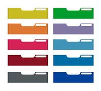 Exacompta Classic Front Panel Set Plastic Assorted 16 x 29 x 5 cm