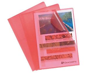Exacompta Cut Flush Folder A4 Red Polypropylene 120 Microns Pack of 100