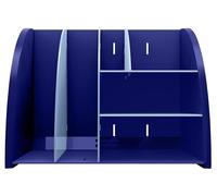 EXACOMPTA - Ref 394202D - 1 Desk ORGANIZER, Organizer Bee Blue, multifunctional desk accessory 6 compartments A4, A5, A6 vertical/lying - Depth 36 x W29.5 x H6cm, navy/light blue