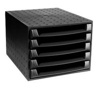Exacompta Desktop Drawers Multiform Forever Plastic Black A4+ Plastic Black 28.4 x 38.7 x 21.8 cm