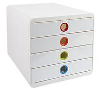 Exacompta Desktop Drawers Pop-Box 314398D A4+ White, Assorted 27.8 x 34.7 x 26.7 cm