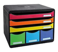 Exacompta Desktop Drawers PS (Polystyrene) Multicolour 6 Drawers 27 x 35.5 x 27.1 cm A4+